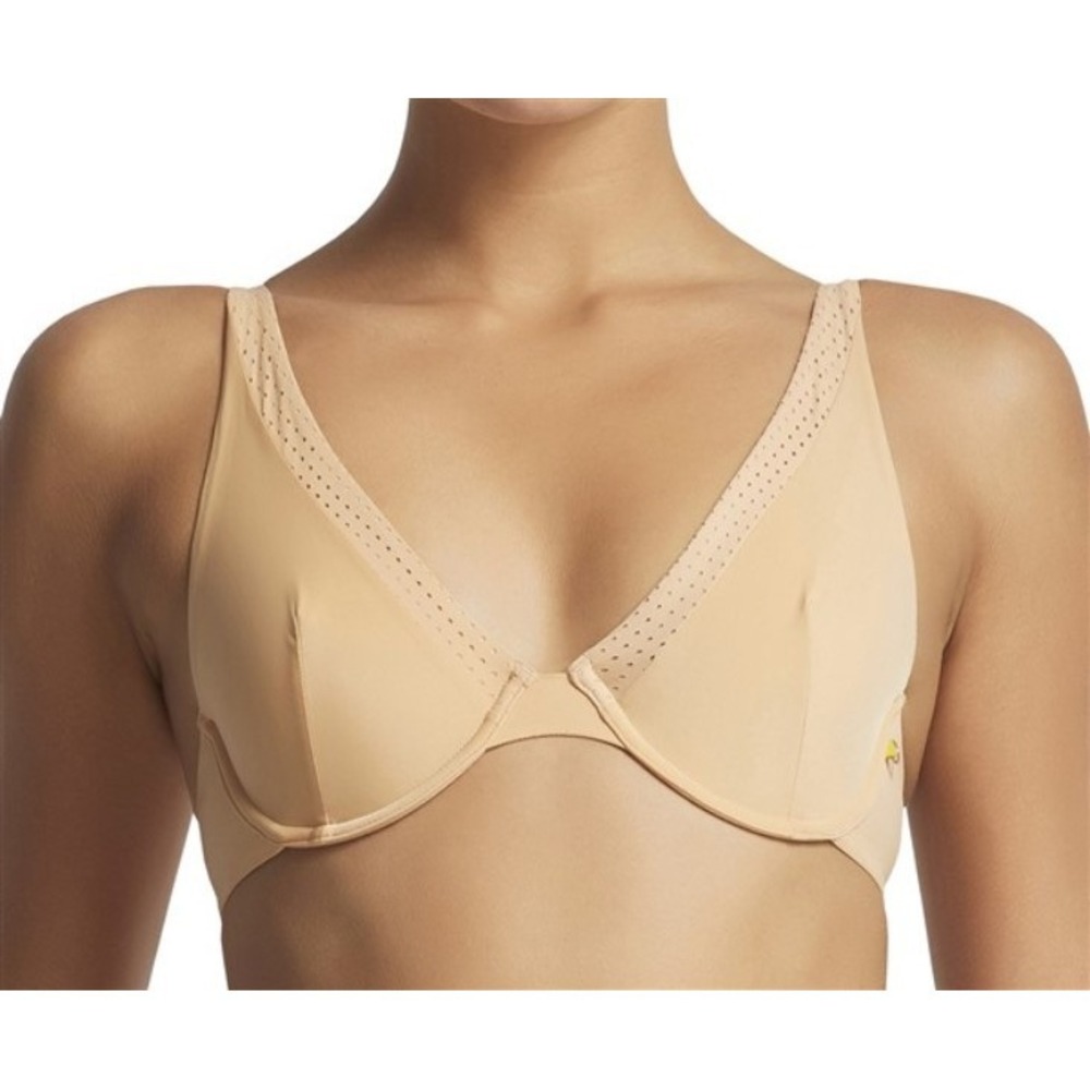 NWT Elle Macpherson 34B The Body Plunge Underwire Bra EMPUB1001 Beige #93986